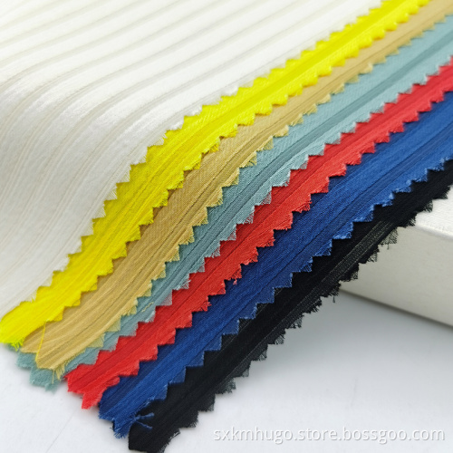 Silk Plain Dyed Jacquard Stripe Fabric for Pajamas